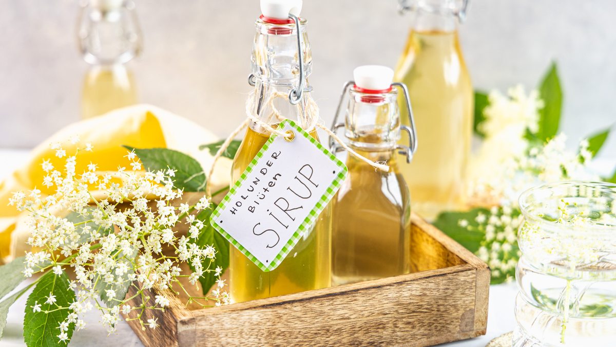 Holunderblütensirup warm ansetzen | Rezept - eat.de