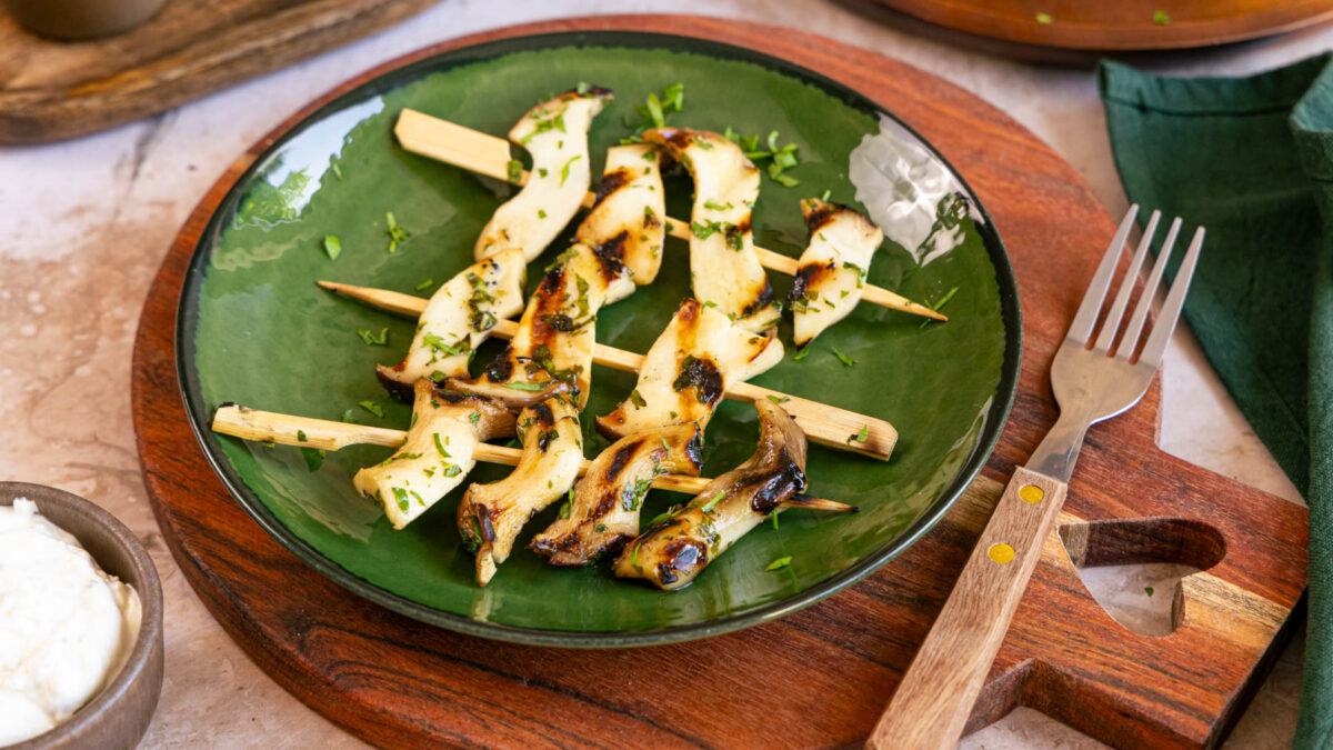 Kräuterseitlinge mit leckerer Marinade grillen
