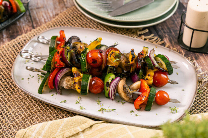 marinierte Gemüsespieße vom Grill