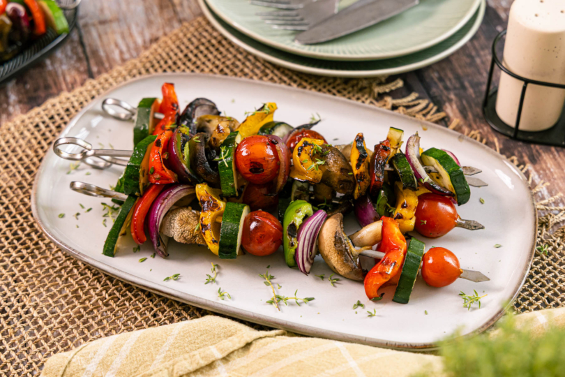 marinierte Gemüsespieße vom Grill