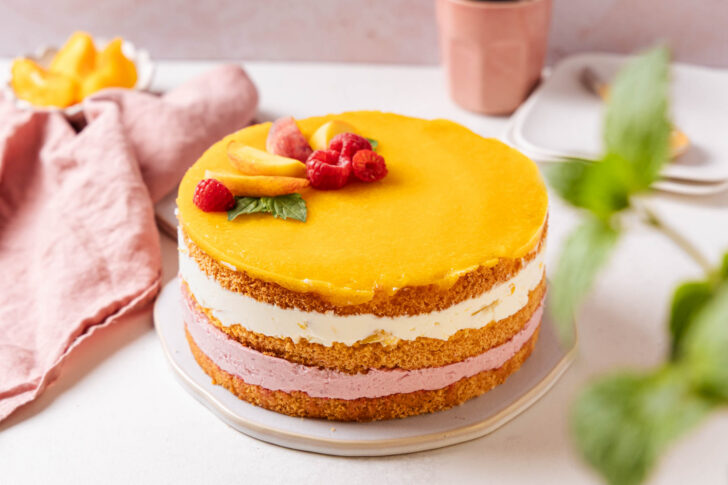 Pfirsich Melba Torte