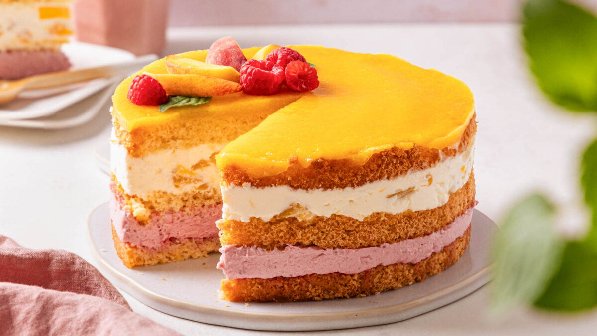 Pfirsich Melba Torte