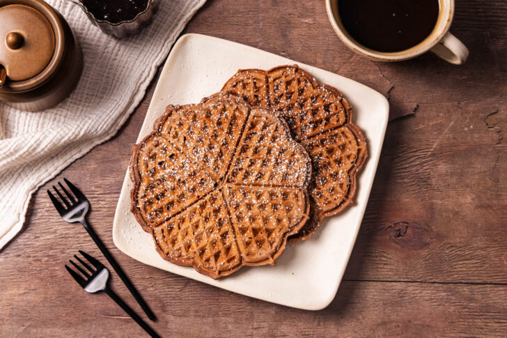 Schoko Waffeln top-down