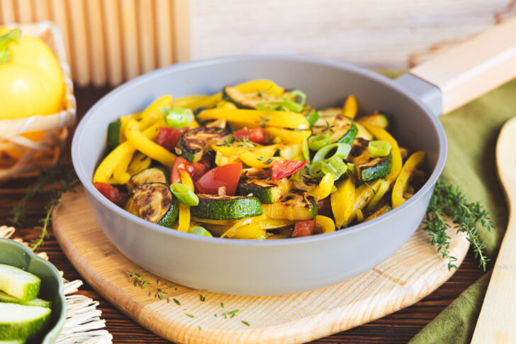 Zucchini-Paprika-Pfanne