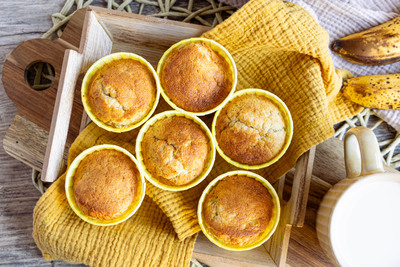 Bananenmuffins aus der Heißluftfritteuse