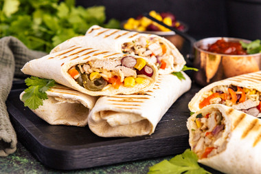 Burritos vom Kontaktgrill