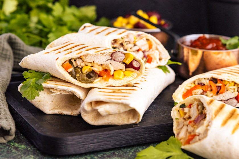 Burritos vom Kontaktgrill