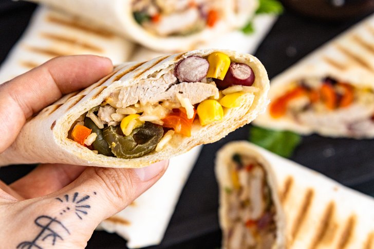 saftige Burritos vom Kontaktgrill