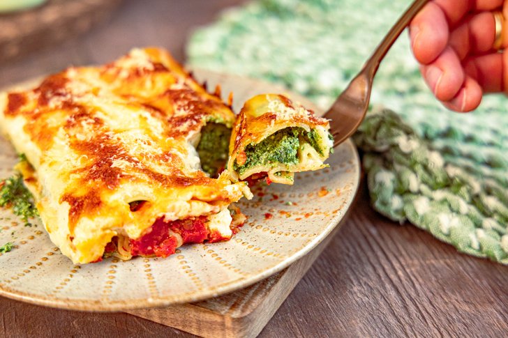 Cannelloni mit Spinat und Ricotta