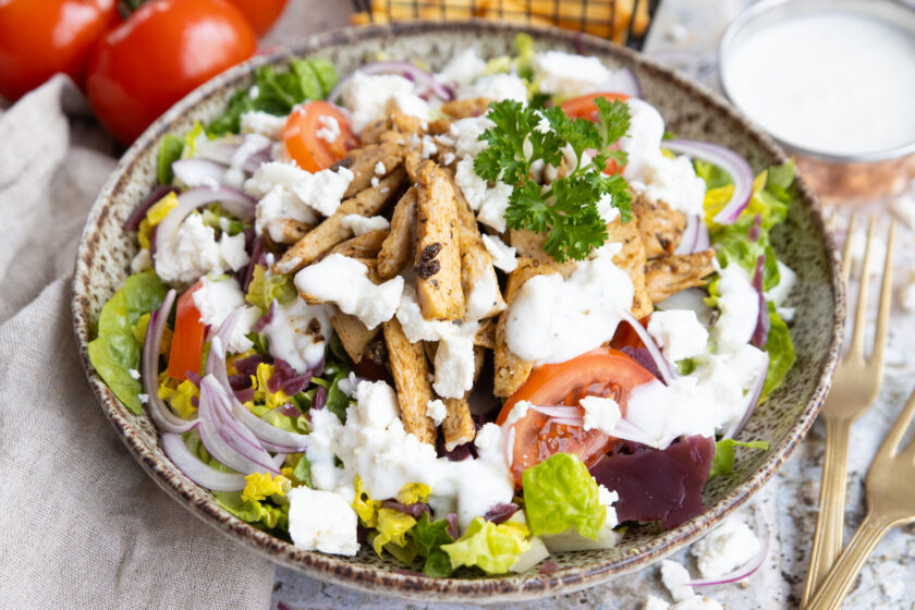 Dönersalat mit Dressing