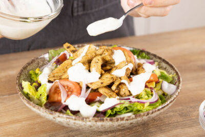 Dressing darüber geben