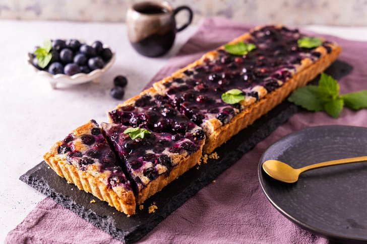 Französische Heidelbeertarte