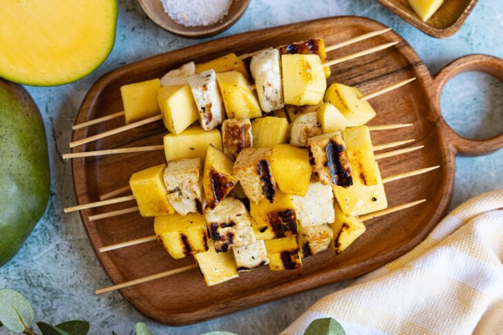 Halloumi Mango Spieße