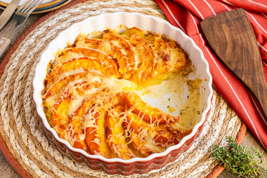 Kartoffel-Kürbis-Gratin