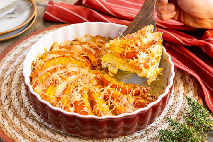 Kartoffel-Kürbis-Gratin
