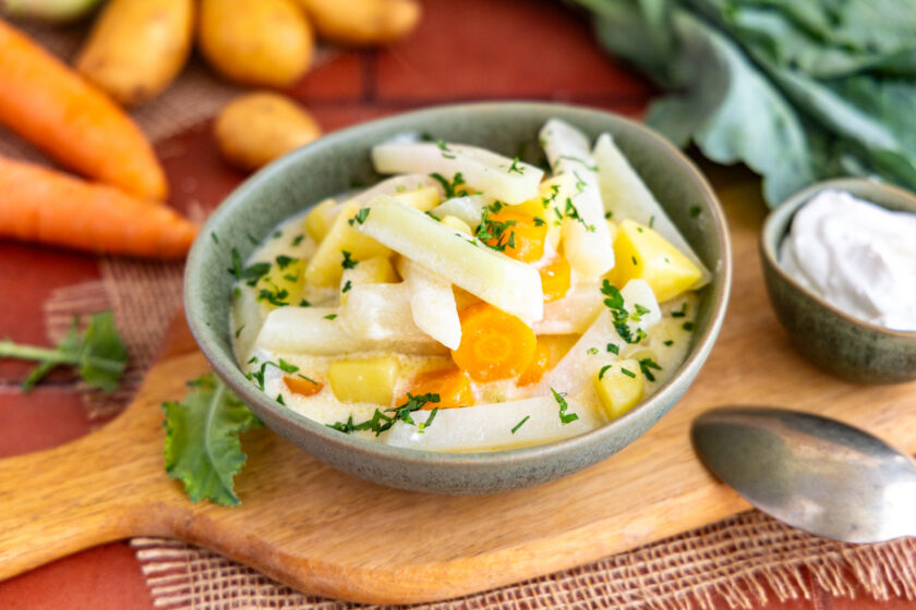 Kohlrabi-Möhren-Gemüse