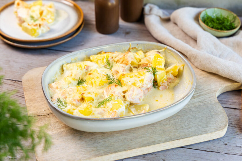 Lachs-Kartoffel-Auflauf