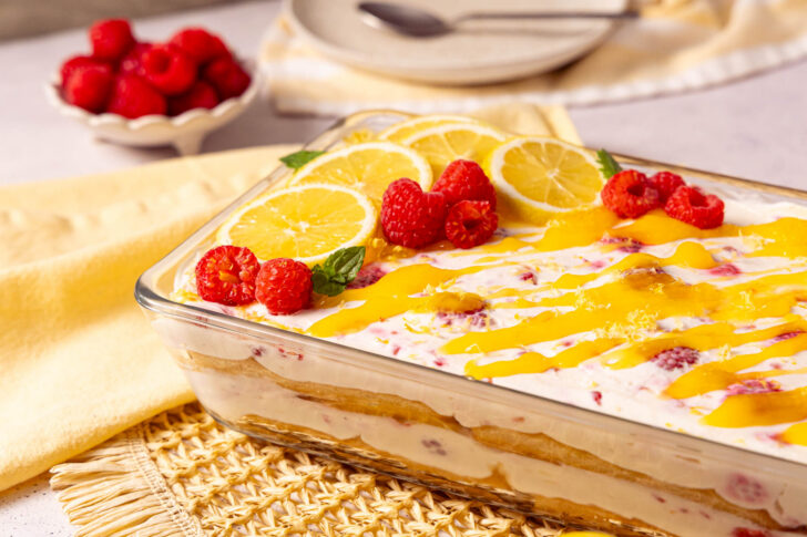 Lemon-Trifle mit Himbeeren