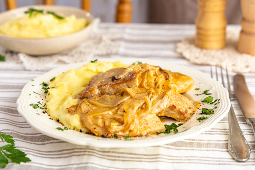 Omas Zwiebelschnitzel