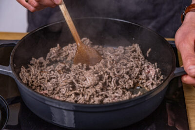 Hackfleisch braten