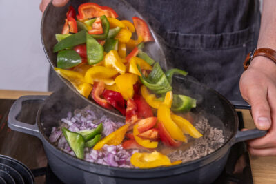 Paprika dazugeben