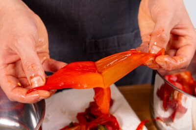 Paprika schälen