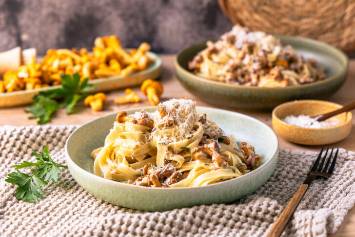Pasta mit Pfifferlingen