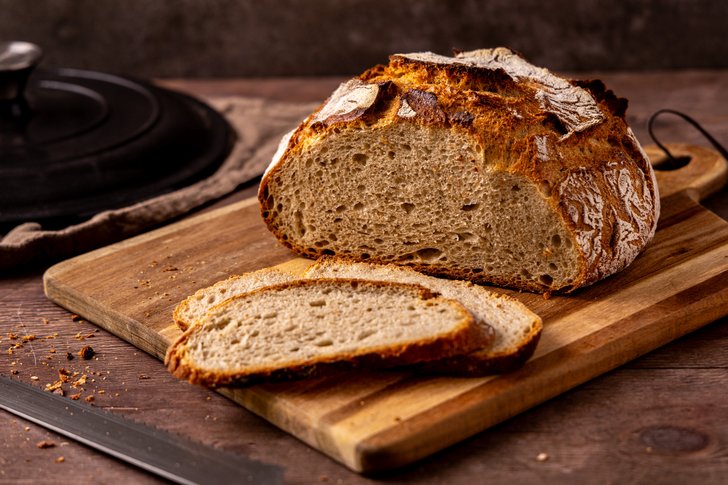 Topfbrot angeschnitten