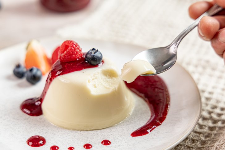 Panna cotta löffeln