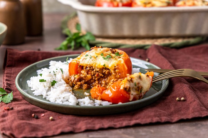 Gefüllte Tomate mit Hackfleisch