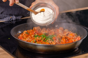 Creme fraiche dazugeben