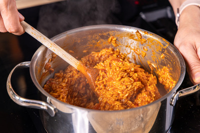 Griechischer Tomatenreis: cremige Konsistenz