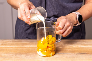 Kürbis mit Sahne pürieren