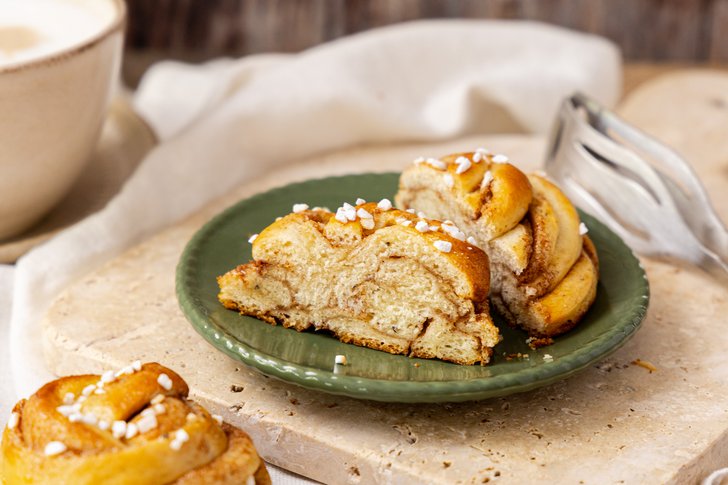 Zimtschnecken angeschnitten